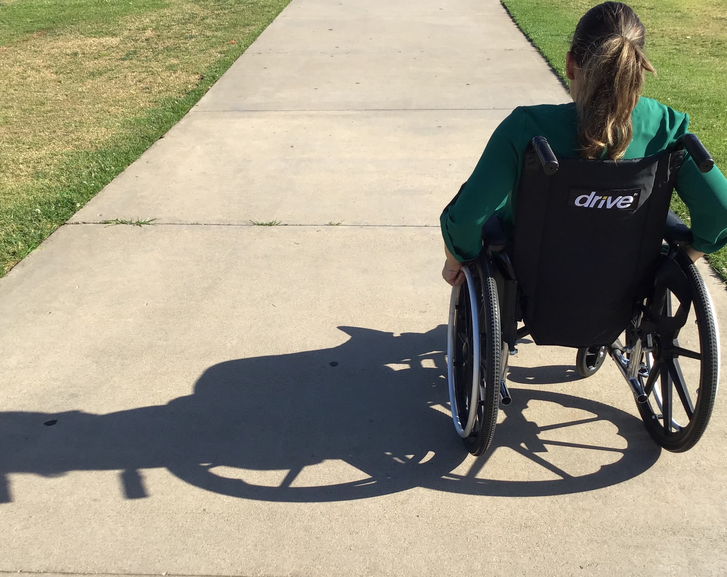 freewheel for wheelchair - person on wheelchair