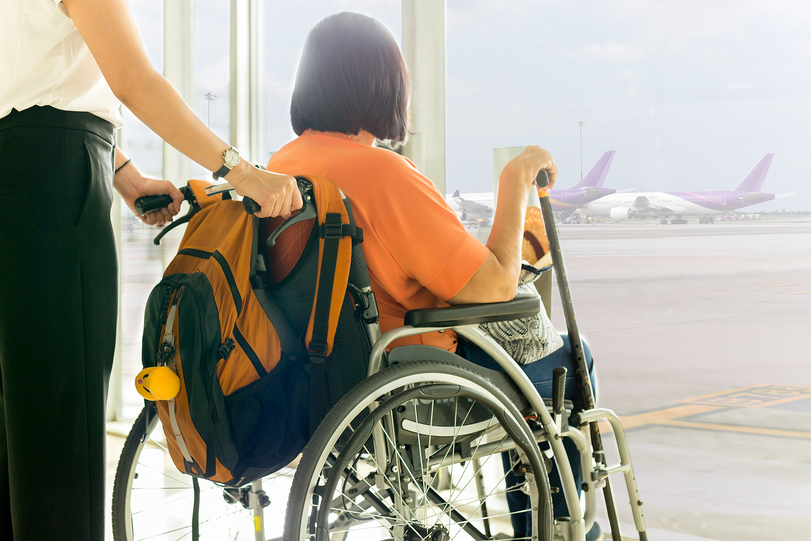 Wessex Healthcare supplies quality mobility products and independent living aids to the less abled and disabled ibis breezy wheelchair - wheelchair waiting for boarding at International airport